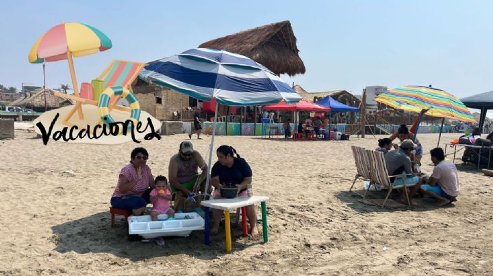 Playas de Coatzacoalcos lucen abarrotadas en Semana Santa