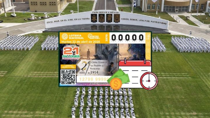 Billete de Lotería conmemora Gesta Heroica del Puerto de Veracruz; premio es de 21 millones de pesos
