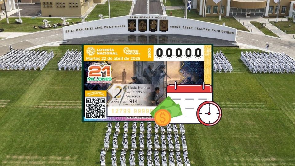 Billete de Lotería conmemora Gesta Heroica del Puerto de Veracruz; premio es de 21 millones de pesos