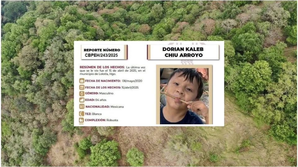 El niño desapareció en la Sierra Huasteca, al norte de Hidalgo