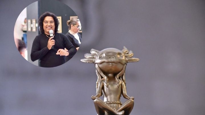 El artista Jesús Sai, presentó la exposición Ecos de la Infancia en el Congreso del Estado