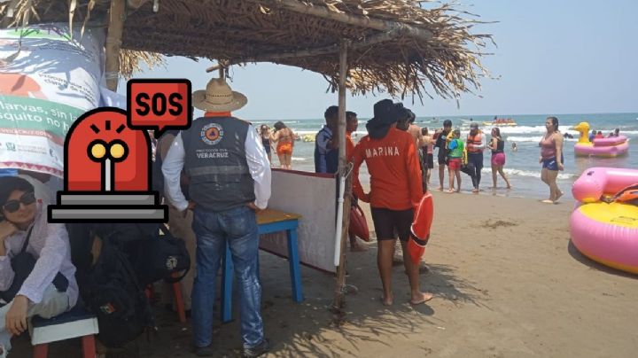 Turista de Puebla fallece ahogado en playa de Chachalacas