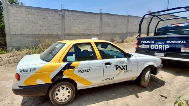 Horas después de haber sido robado en Pachuca, recuperan taxi metropolitano