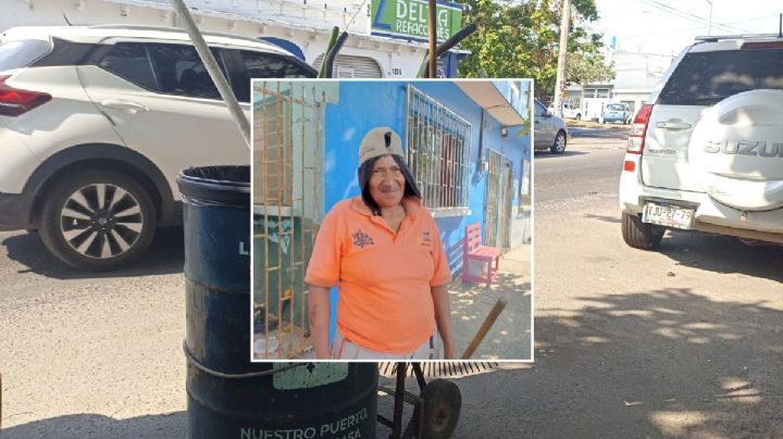 Minerva barre las calles de Veracruz desde hace 25 años entre sol, precariedad y dignidad