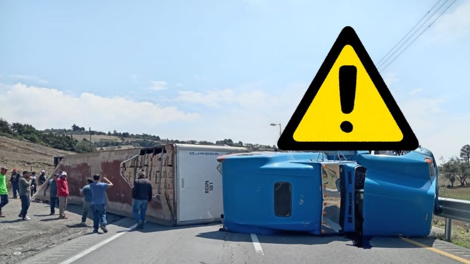 Cerrado el paso en Cumbres de Maltrata por volcadura de tráiler hoy 11 de mayo