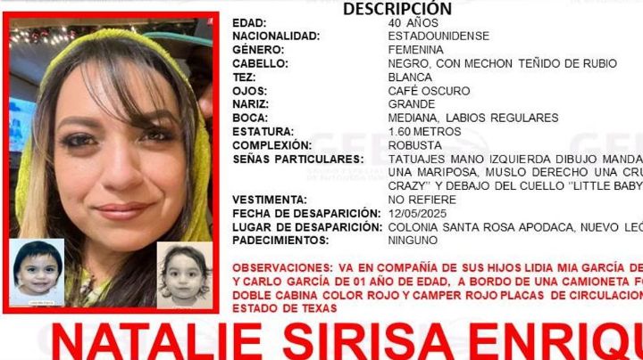 Desaparecen mujer estadounidense y sus dos hijos en NL