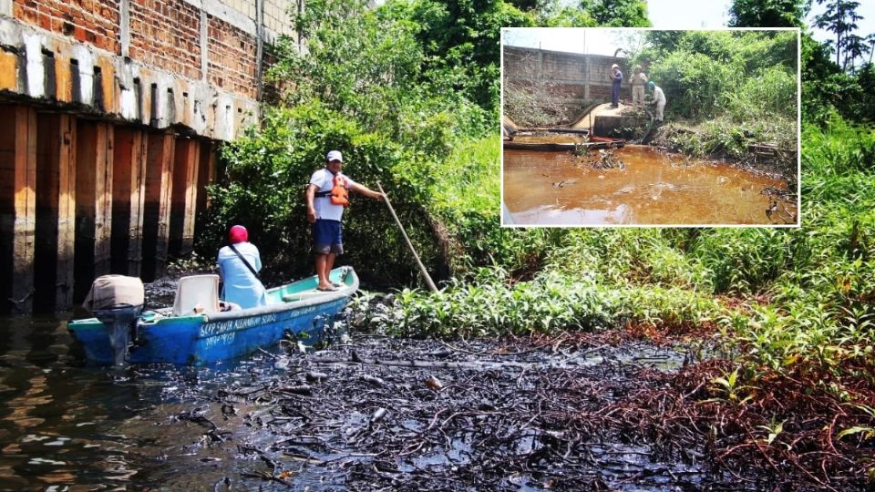 Derrame de hidrocarburo en Minatitlán provoca malestar y desesperación sin respuesta de Pemex