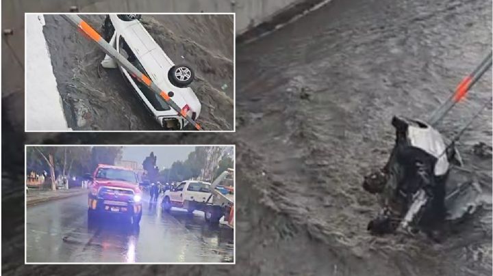 Vehículo cae al Río de las Avenidas, caudal casi se lo lleva con sus ocupantes | VIDEO