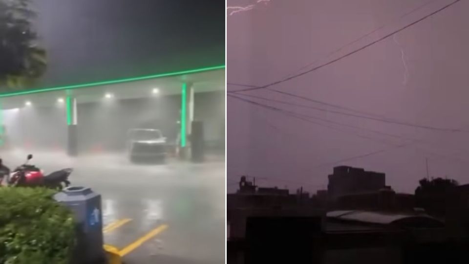 Fuerte tormenta por la madrugada de hoy en Moroleón  Uriangato.