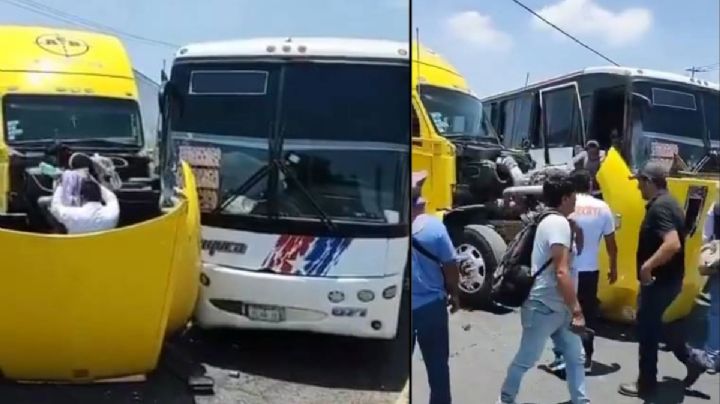 ¿Qué pasó en la Pachuca-Tulancingo? Autobús de Tizayuca choca contra tráiler