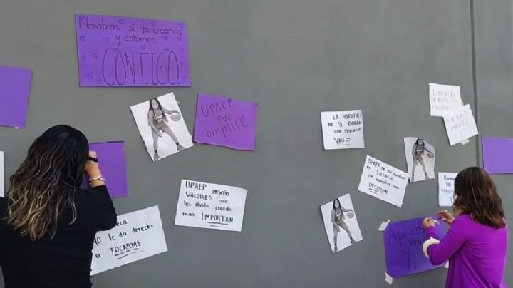 Alumnas de la UPAEP se manifiestan en apoyo a Naomi; denunció abuso de su profesor