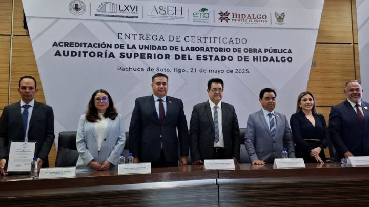 Laboratorio de Obra Pública de la ASEH obtiene acreditación, refuerzan fiscalización de obras