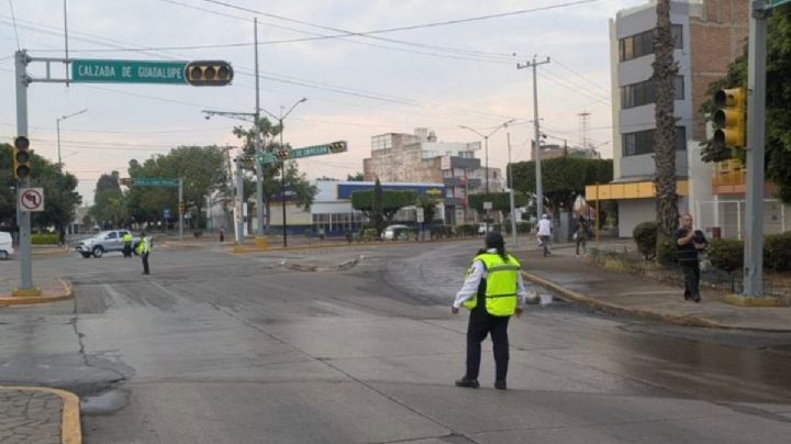 Estos semáforos de León amanecieron sin funcionar luego de la lluvia de anoche
