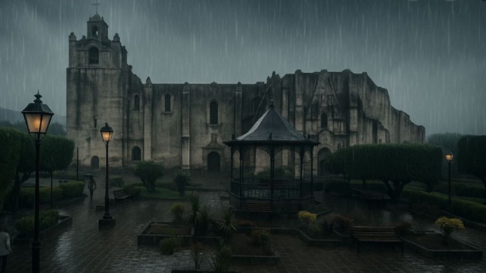 Espectacular panorama lluvioso en Yuriria.