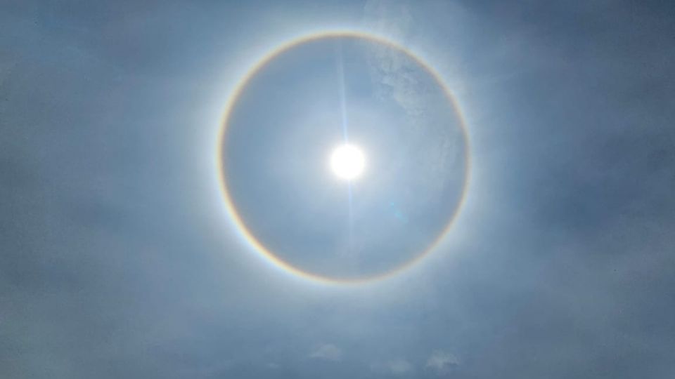 Esto significa el halo solar que se formó en Veracruz hoy sábado 24 de mayo