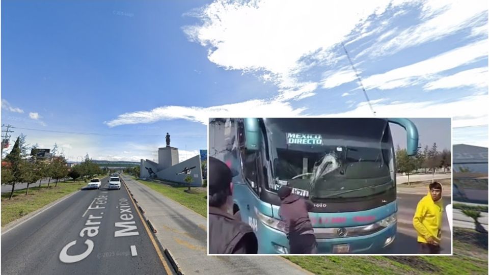 Los hombres rompieron el parabrisas del autobús y luego escaparon