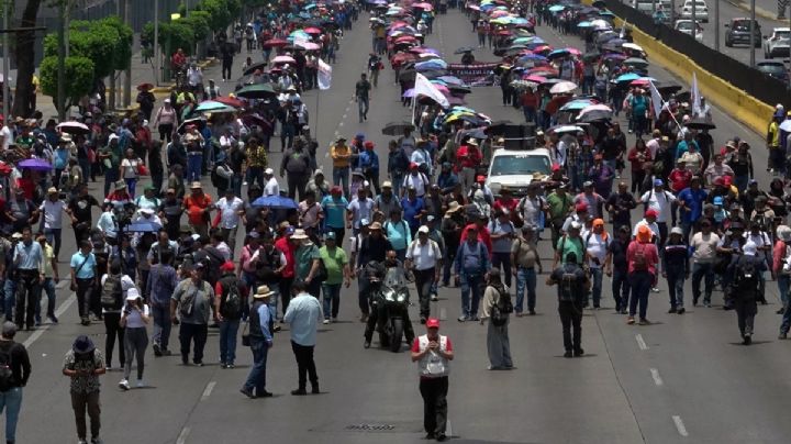 Bloqueo de la CNTE en CDMX y Edomex: cierre de avenidas y autopistas por megamarcha este jueves