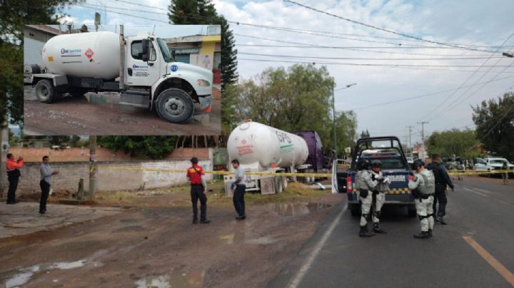 Chocan en Celaya pipas de gas robadas en Querétaro