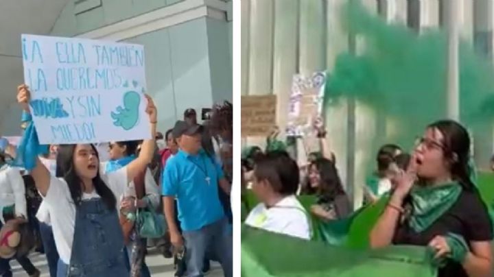 Verde contra azul: dos visiones debaten sobre el aborto en Guanajuato