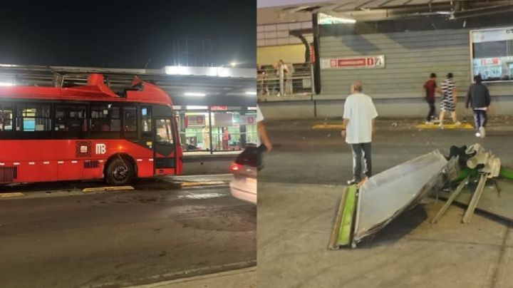 Metrobús CDMX: choca tráiler contra estación Corregidora; suspende servicio hacia El Caminero