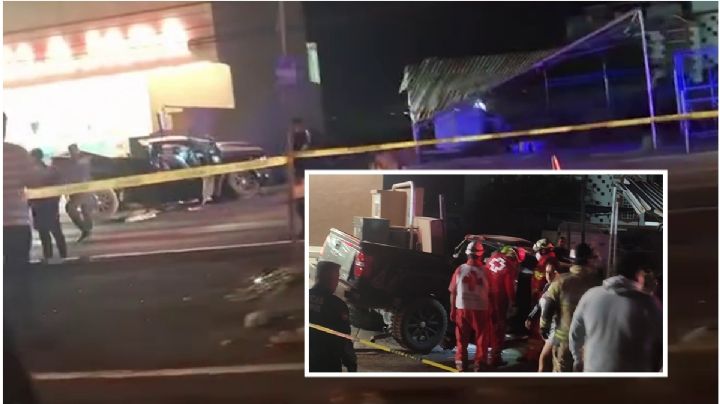 Joven choca su GMC contra farmacia y muere prensado en Hidalgo | VIDEO