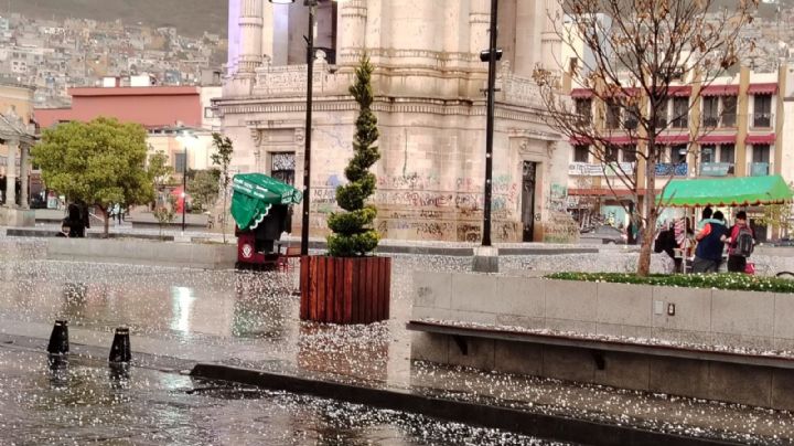 Pachuca queda bajo granizo del tamaño de limones; así las fotos