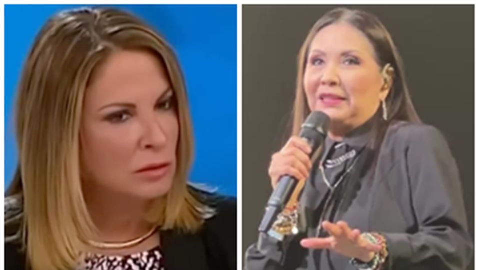 A Ana Gabriel con la conductora Ana María Polo