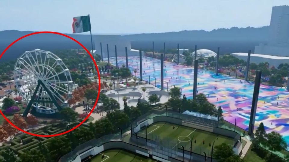 En diseños hechos por computadora se había mostrado una rueda de la fortuna