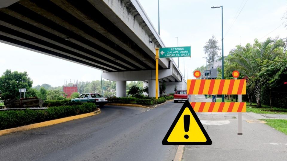 Cierre vial en Xalapa por obra cerca de zona UV; estas son las vías alternas