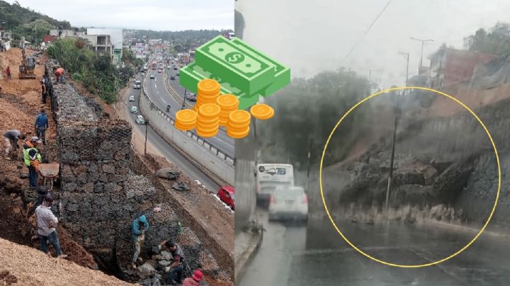 Deslave de muro de contención en Xalapa: esto costó la obra recién terminada hace medio año