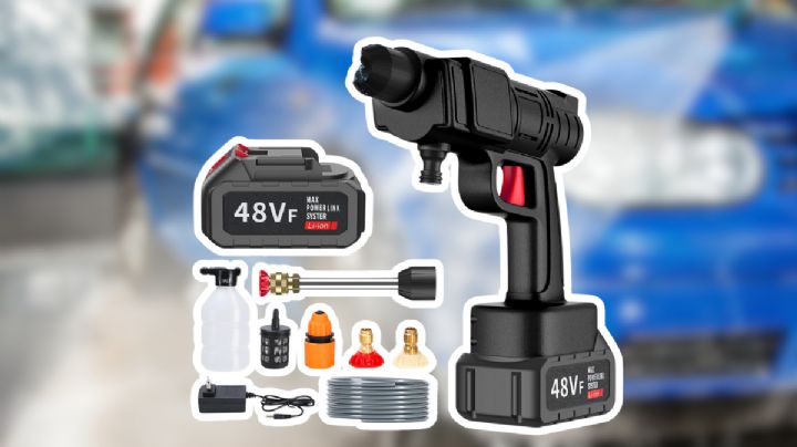Esta hidrolavadora inalámbrica incluye 3 boquillas y es perfecta para lavar el auto (y cuesta solo $699 pesos)