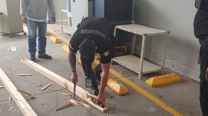 Carpinteros pretendían meter marihuana a la cárcel adentro de estos polines de madera