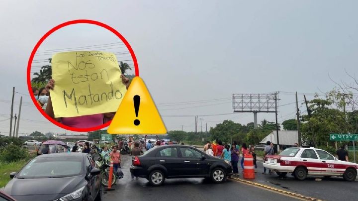 Tras 24 horas, habitantes de Mundo Nuevo liberan carretera Coatzacoalcos–Villahermosa
