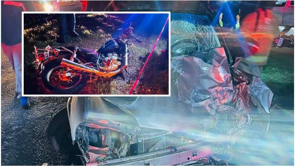 El ocupante de la motocicleta recibió la peor parte en el accidente