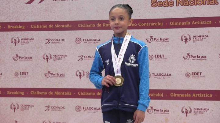 Una gimnasta de Guanajuato gana histórica medalla en Olimpiada Nacional