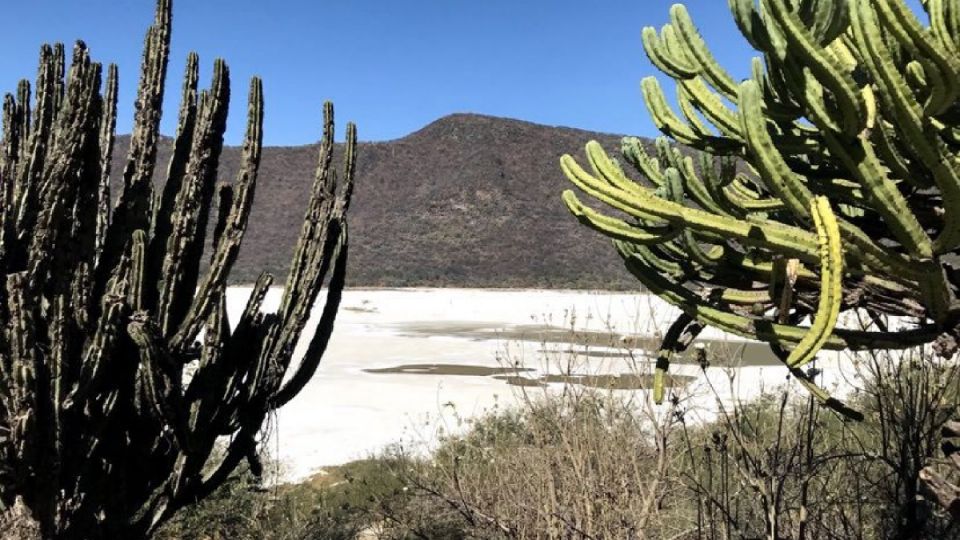 Imagen actual del cráter Rincón de Parangueo.