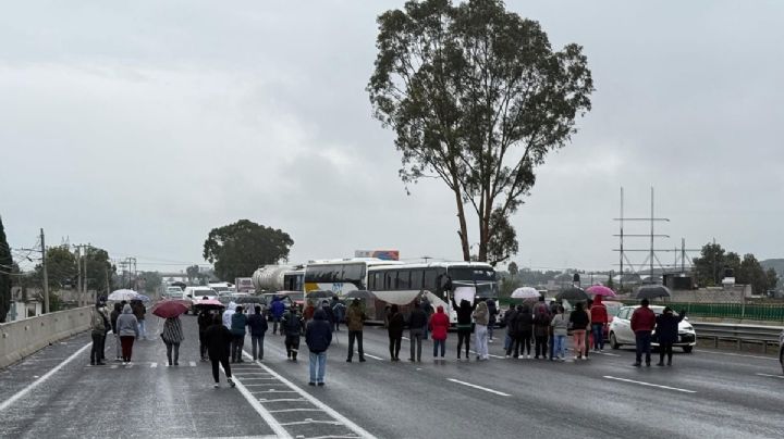 Bloqueo en la autopista México-Pachuca la mañana de este martes 24 de junio
