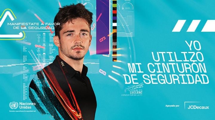 “Yo uso cinturón”: Charles Leclerc se une a la ONU para combatir la violencia vial en México
