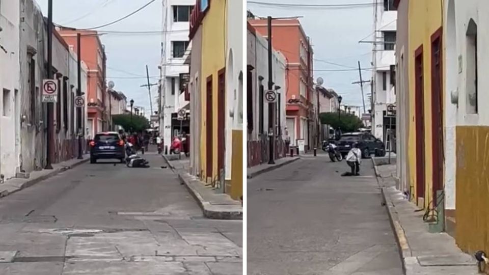 El agente es arrollado y al parecer no sufre lesiones de consideración.