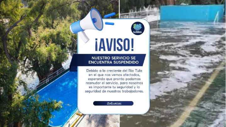 Balneario de Hidalgo queda bajo el agua por creciente del río Tula