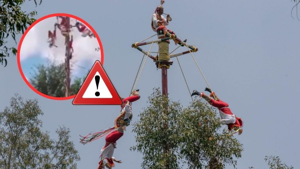 Caen 5 Voladores de Papantla de casi 10 metros de altura en Tihuatlán; este es su estado de salud