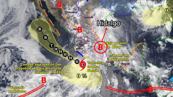 La tormenta Flossie se convierte a huracán y afectará a Hidalgo este martes; así el clima