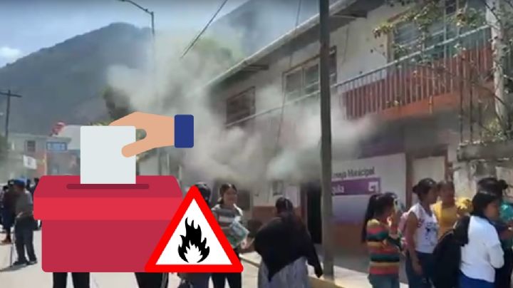 VIDEO: Queman instalaciones del OPLE en Aquila, Veracruz