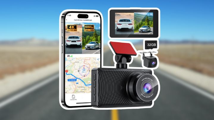 Esta dashcam graba en 4K, tiene visión nocturna, sensor G y cuesta menos de $1,000 pesos