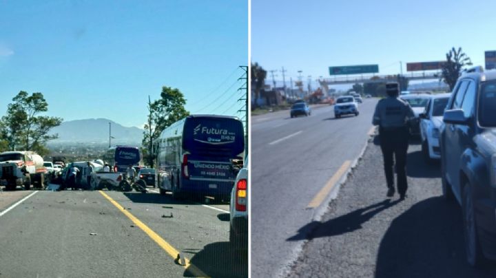 Accidentes en la México-Pachuca y México-Tuxpan; 2 militares muertos y vialidades cerradas