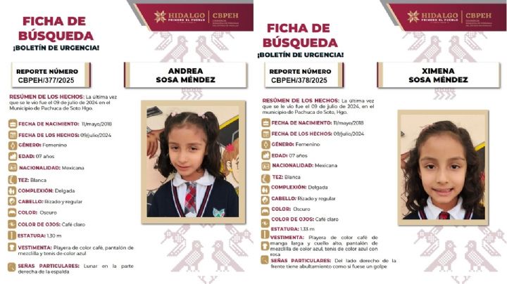 Las gemelas Andrea y Ximena llevan desaparecidas un año; esto ha pasado