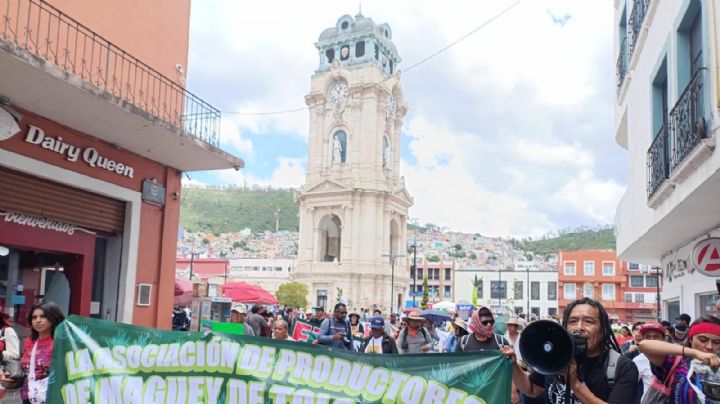 En Pachuca protestan contra parque fotovoltaico con marcha del Color del Maguey
