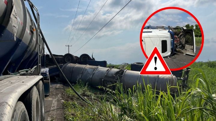 VIDEO: Así quedó pipa en carretera Las Matas tras volcar, hoy 14 de julio