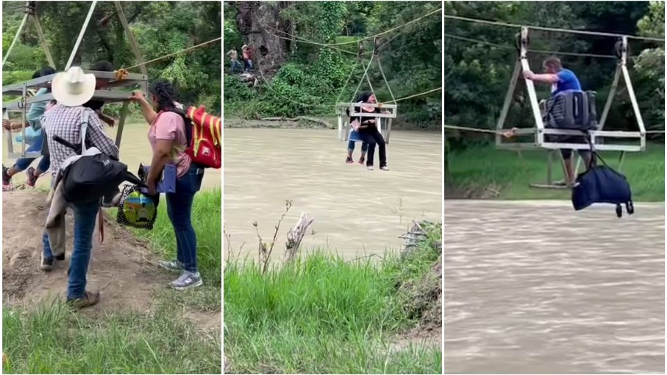 Por las lluvias, el río en Jacala aumentó sus niveles