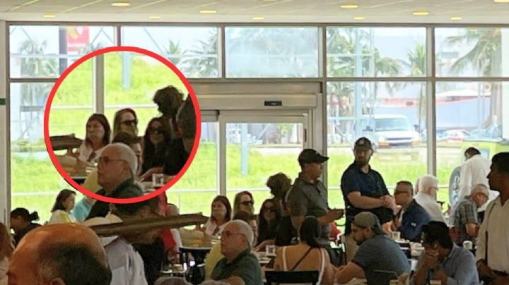 Captan a Salma Hayek y Angelina Jolie en el Café de la Parroquia de los 200 años en Boca del Río